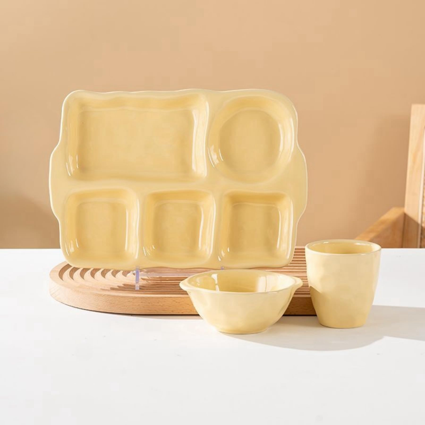 Amazon.co.jp: FLYILIA 仕切り皿 プレート 仕切りプレート 陶磁器